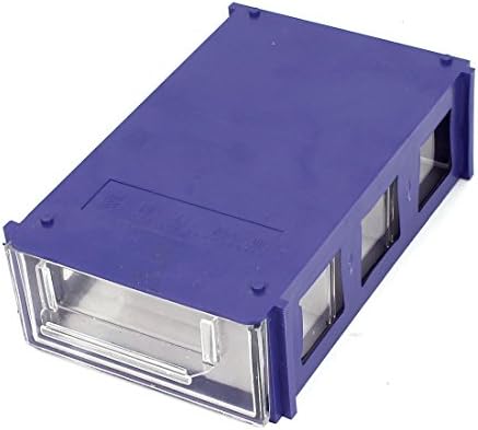 AEXIT חלקי פלסטיק כלים מארגנים רכיבי מחזיק רכיבים מגירת תיבת אחסון תיבת כלים מארז קופסאות כחול ברור