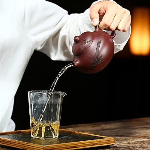 חימר סגול של Wionc וסיר במבוק ירוק ונדאן זישה סיר תה בעבודת יד Kung-Fu תוכנות תה סגול כלי שתייה