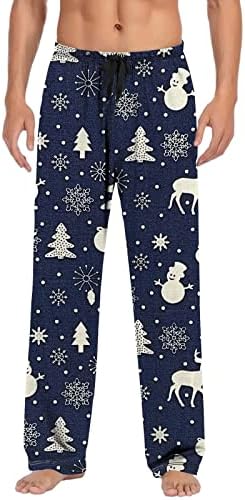 מכנסי פיג'מה לחג המולד מכנסי טרקלין גרפי של מכנסי טרקלין גרפי מכנסיים גרפיים מכנסיים פיג'מה מזדמנים נוחים.