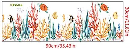 מתחת לימי הים מדבקות קיר ים מדבקות קיר אלמוגים של דג אלמוג למשתלה עיצוב חדר אמבטיה לחדר שינה