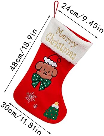 חג המולד גרבי גרביים גדולים קלאסי אח תליית גרבי צעצועים לחיות מחמד לקבל תיק שלג דקורטיבי גרבי חג המולד חג