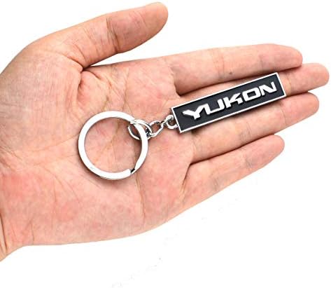 AIMOLL 1PC CHROME גימור יוקון שרשרת מפתחות פוב טבעת טבעת מחזיק מפתח עבור GMC YUKON