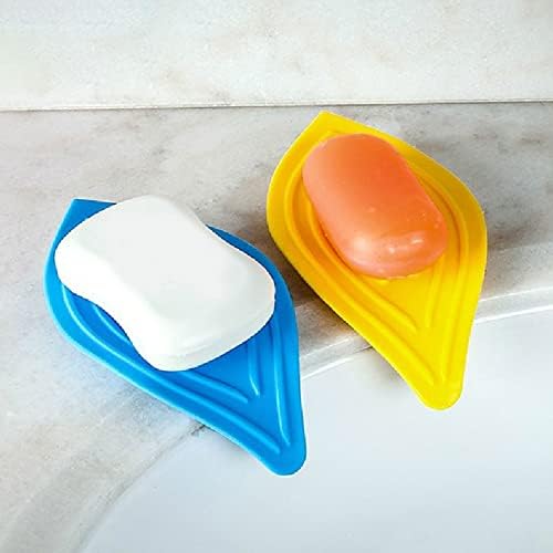 צלחת סבון Ieasefzh למקלחת סבון סבון טבעת החלקה רב-פונקציונלית עוזבת כיור קופסת סבון ניקוז ומחזיק ספוג נקי