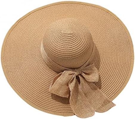 כובעי שמש רחבים שוליים עם קשת קשת גדולה לנסיעות בחוף הים חיצוני הגנה על UV UV UPF50+ כובעי תקליטונים