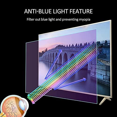 סרט טלוויזיה בהגנה על עיניים קלות אנטי-כחולות, מגן מסך אנטי-בוהק/אנטי UV לטלוויזיה עבור LCD, LED, 4K OLED