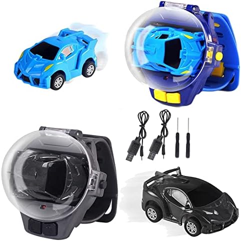 מיני צפה בצעצועים לרכב שלט רחוק, 2.4 ג'יגה הרץ שעון צעצוע של מכונית מירוץ עם USB טעינה מצוירת