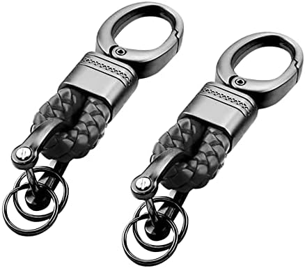 מקש רכב FOB מחזיקי מקשים קליפ עם קליפ עם טבעת מפתח מפתח ניתנת לניתוק וטבעת D אנטי-אבוד לגברים