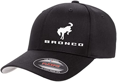 פורד ברונקו לוגו חדש צד פנל באופן מלא רקום פלקספיט 6277 אתלטי בייסבול מצויד כובע כובע