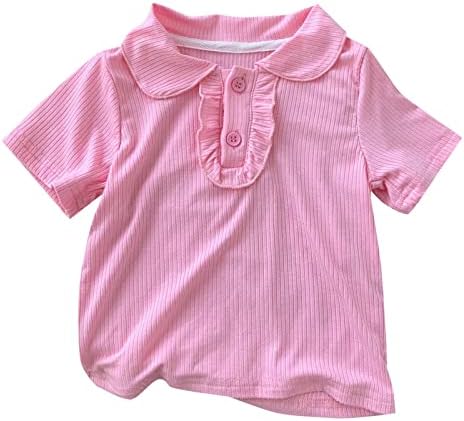 חולצת טיקה של ילדים בצבע אחיד בגדי ילדים בנות בנות בידור מזדמן ל -0 בגדי תינוקות חמודים