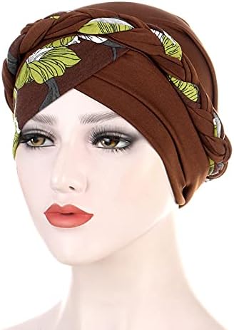 נשים אתני טורבן כובע בוהמי פרח הכימותרפיה כפת כובע רפוי סרטן בארה ' ב מוסלמי מעוות טורבנים כיסוי ראש