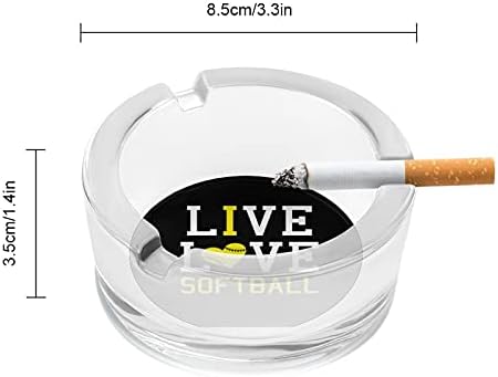 Live Love Love סיגריות סופטבול מעשנים מגש אפר מאפרות אפר לקישוט שולחן השולחן של המשרד הביתי