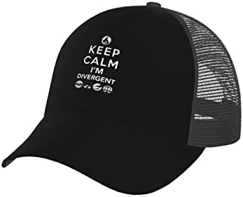 לשמור על קור רוח אני מסתעף רשת בייסבול כובע חיצוני פנאי מתכוונן מעוקל ברים בייסבול כובע יוניסקס שחור