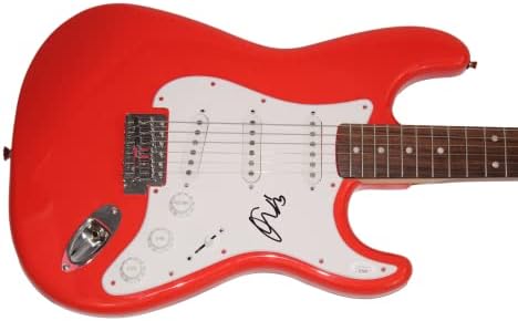 אוריאנטי פנאגריס חתמה על חתימה בגודל מלא פנדר אדום סטראטוקסטר גיטרה חשמלית ב / ג 'יימס ספנס