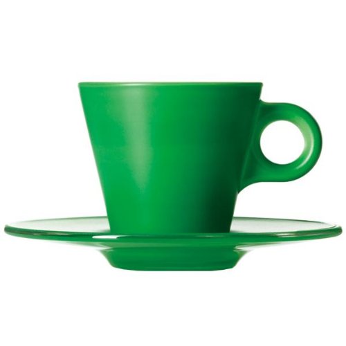 Leonardo 012268 OOH Magico צבע משתנה גביע אספרסו וצלוחית, ירוק כהה