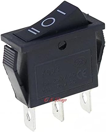 Inanir 5pcs KCD3 מתג נדנדה 15A/20A 125V/250V ON-OEST-ON 3 מיקום 3 PIN ציוד חשמלי מתג חשמל מתג שחור