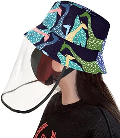 כובע מגן למבוגרים עם מגן פנים, כובע דייג כובע שמש, אמנות צבעי פרפר