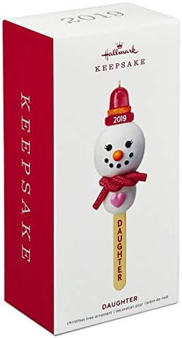 קישוט מזכרת Hallmark Keepsake לשנת 2019 בת מיום עוגת פופ פופ איש שלג