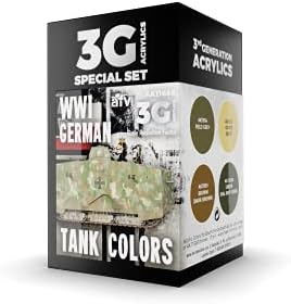 AK אינטראקטיבי 3G צבעוני טנק גרמניים - צבעי דוגמנות פלסטיק צבעי אביזרים, פריט AK -11686
