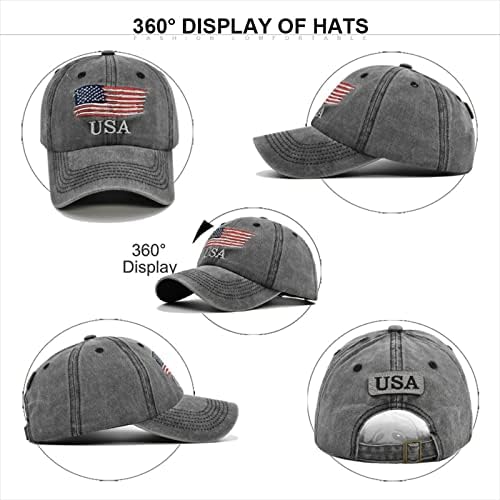 ארהב בייסבול כובע אמריקאי דגל כובעי גברים נשים רטרו בציר שטף במצוקה מתכוונן אבא כובע