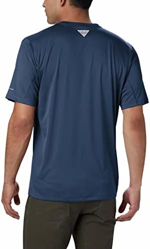 קולומביה PFG אפס אפס כללי חולצה שרוול קצר, הגנת שמש UV, בד פיתול לחות, פחמן, xx-arge