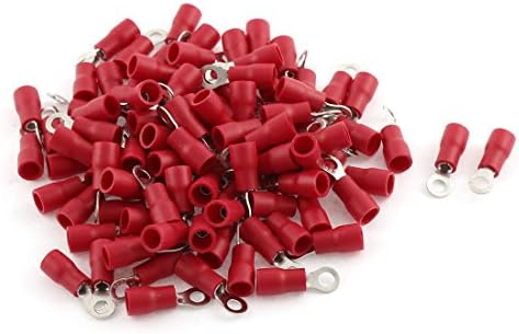 100 יחידות טבעת לשון מראש מבודד מסופי מחבר אדום עבור אוג 22-16 כבל (קונקטור דה טרמינלס מראש אייסלאדוס אייסלאדוס