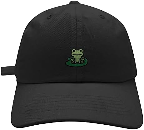 JPAK צפרדע כובע בייסבול כובע אבא כותנה רקום - בריכת צפרדע, צפרדע