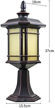 SXYMKJ בסגנון אירופי חיצוני LED אור קיר קיר גן חצר עמוד עמוד מנורה וילה מנורת חיצונית דלת אטומה למים פוסט