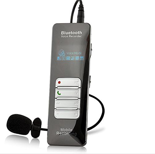 זיכרון מובנה של 8 ג'יגה-בייט ומקליט שיחה מבוסס Bluetooth מבוסס Bluetooth לטלפונים ניידים עם סיומת
