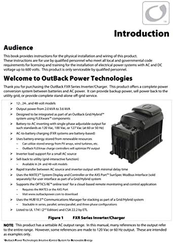 Outback FXR 2.8KW 120VAC 12VDC 125A מהפך מאוורר/מטען VFXR2812A