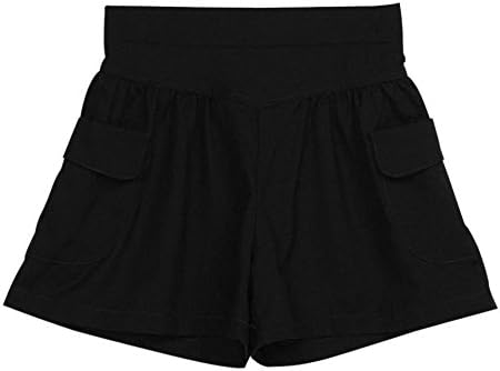 מכנסי כותנה של Niucta לנשים מכנסיים קצרים ברמודה ברמודה נמתחים מכנסי קמפינג קלים קלים עם כיסים