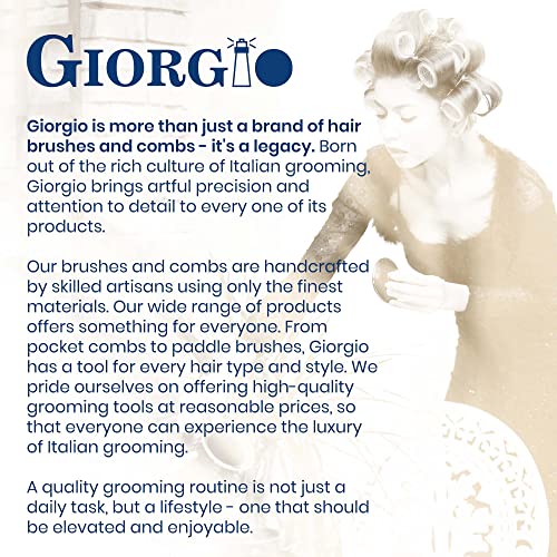 Giorgio G41 שן כפולה מסרק כיס שיער קטן, מסרק שיניים עדין/רחב לשיער, זקן ושפם, מסרק טיפוח שיער גס/עדין