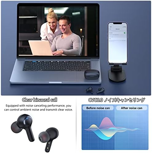 אוזניות Bluetooth, אוזניות אלחוטיות Freefly עם מארז טעינה IPX6 אוזניות Bluetooth אטומות מים אוזניות סאונד בס עם