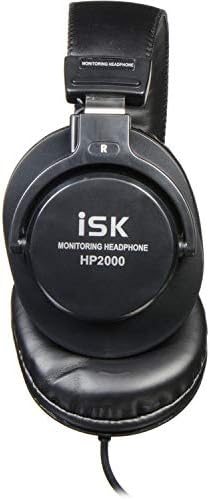 ISK HP2000 מעל אוזניות ניטור סגורות באוזן, שחור