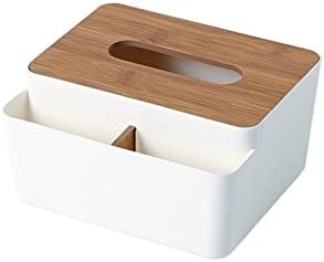 מחזיק קופסת רקמות NA מכסה קופסת רקמות מלבנית עם כיסוי קופסאות עץ אחסון עם חריץ טלפון חכם מחזיק קופסאות