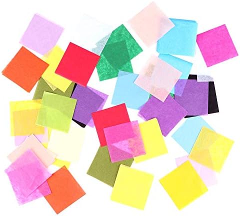 7200 יחידות רקמות נייר ריבועים, 30 מגוון צבעים קרפט רקמות נייר, 1 ב אמנות קשת רקמות נייר רקמות פסיפס