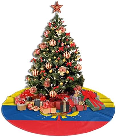 חצאית עץ חג המולד, דגל 30-48 אינץ 'של מחצלת עץ אקוודור לקישוטים לחג המולד קישוטים למסיבת חג