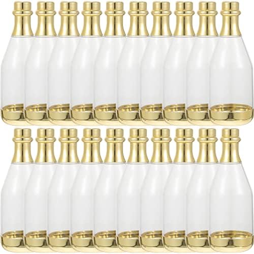 Zerodeko 20 PCS בקבוקי שמפניה מיני, קופסת ממתקים פלסטיק ברורה מתכת