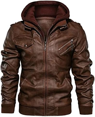מעילי חורף של ADSSDQ לגברים, ז'קט של שרוול ארוך Mens Mens Plus בגודל קפוצ'ונים וינטג 'חורפים