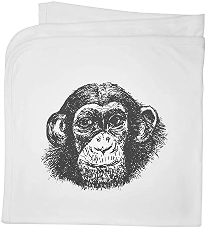 Azeeda 'Himpanzee Head' שמיכה/צעיף כותנה כותנה