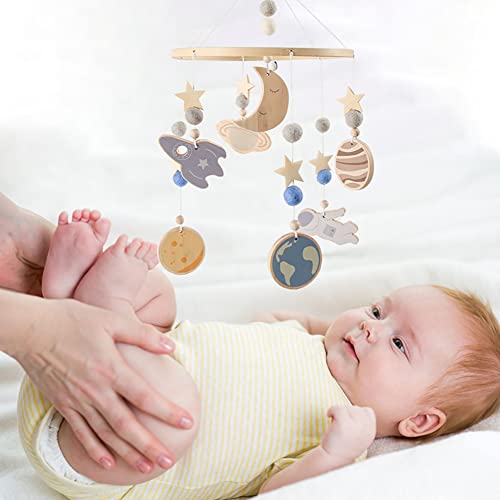תינוק נייד לעריסה-פעמון מיטת חלל פעמון רוח כדור שיער לילדות בנים-נייד לעריסה-כדור לבד נייד-צעצוע תליון