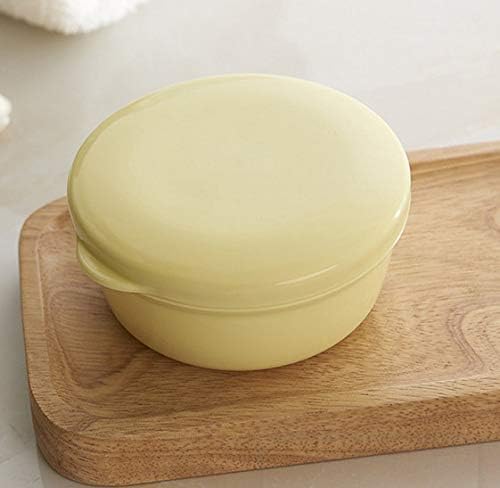 Qianbaobao ניידים ניקוז שכבת טיול קופסת סבון כביסה עם חותם מכסה מנות סבון ניידות אטמות מכסה, שחור
