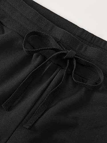 Weintee's Women's Plin Size Size Petite מכנסי טרנינג כותנה עם כיסים
