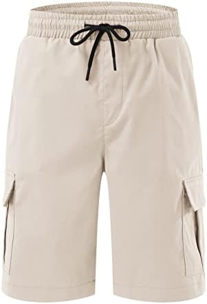 מכנסיים קצרים לגברים מכנסיים מקצרים מזדמנים מכנסיים קצרים קלאסיים בכושר רב-כיס מכנסי מטען קצרים