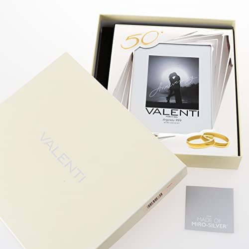 מסגרת תמונה של ולנטי ושות 'כסף 13x18 סמ אידיאלית במתנה לחתונה מוזהבת - 50 שנות חתונה או 50 של קרובי