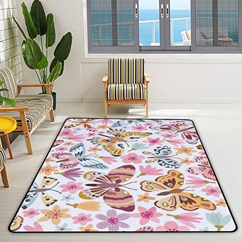 זוחל שטיח מקורה משחק מחצלת פרפר לסלון חדר שינה חינוכי משתלת חינוך שטיח שטיח 72x48 אינץ '