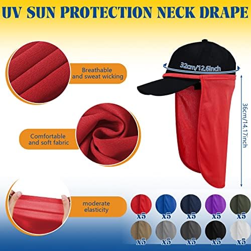 50 חתיכות הגנה על שמש UV צוואר וילון צוואר מגן צוואר שומר על פנים מגן על פני נשים גברים
