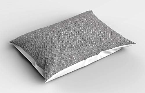 Ambesonne Geometric Rhombus Pillow Shame, דפוס חוזר על עצמו של סימטריה של מתאר מקנן פשטני, ציפית כרית מודפסת בגודל