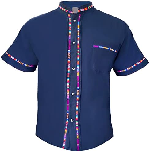 חולצת שרוול קצרה של גוויאברה מקסיקנית לגברים חולצה מקסיקנית בסגנון מסורתי בסגנון מסורתי. מיוצר במקסיקו.