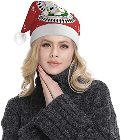 נאוואחו אומה מצחיק מבוגרים קטיפה סנטה כובע אור עד חג המולד כובע לנשים & מגבר; גברים חג המולד חג כובע