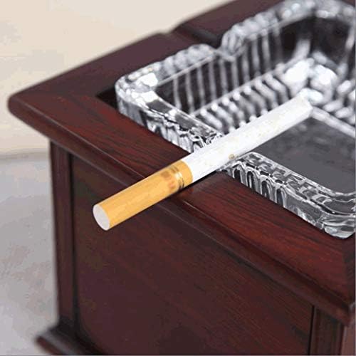 מגש אפר מעשן עץ מוצק מאפרה שולחן שולחן סינית חדשה עם מגירה מעשנת מגש אפר משרד ביתי שולחן שולחן קישוט